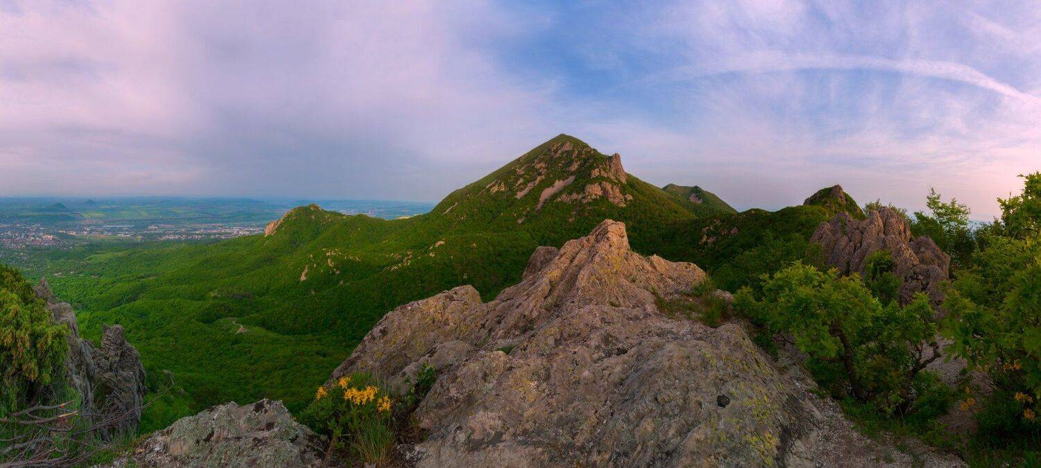 утро,май,бештау,козьи скалы,пейзаж, Елена Брежицкая