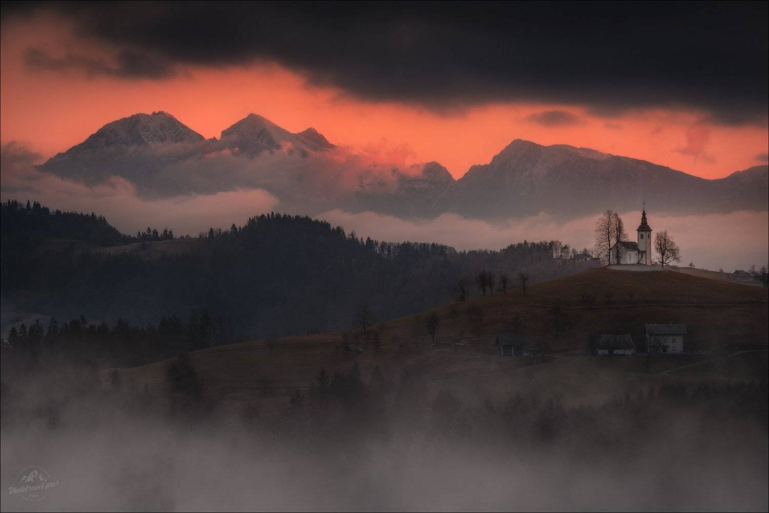 словения, slovenia, церковь св.томаша, saint thomas church above praprotno, savinja alps, st.tomaž nad praprotnim, &scaron;kofja loka, upper carniola, Влад Соколовский