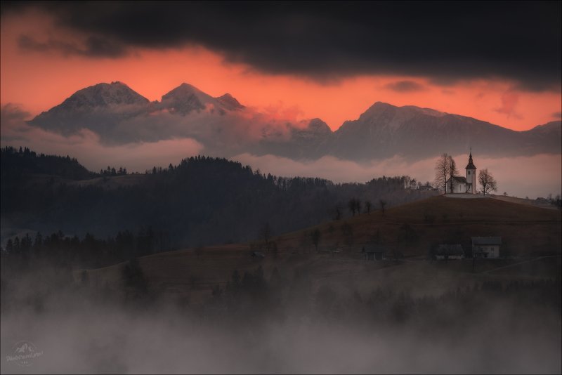 словения, slovenia, церковь св.томаша, saint thomas church above praprotno, savinja alps, st.tomaž nad praprotnim, škofja loka, upper carniola Одним словенским утром .. фото превью