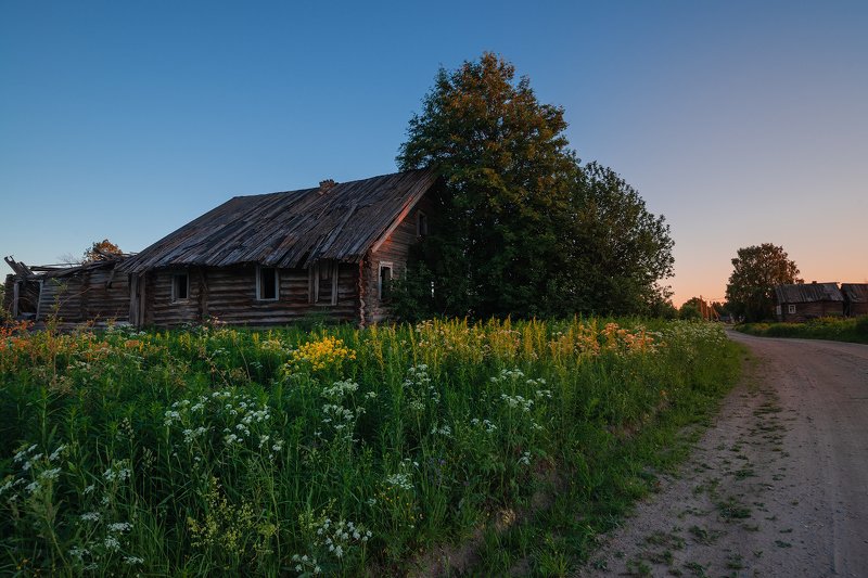великий двор,вологодчина,кема,север,лето, Тихий июньский вечер. фото превью