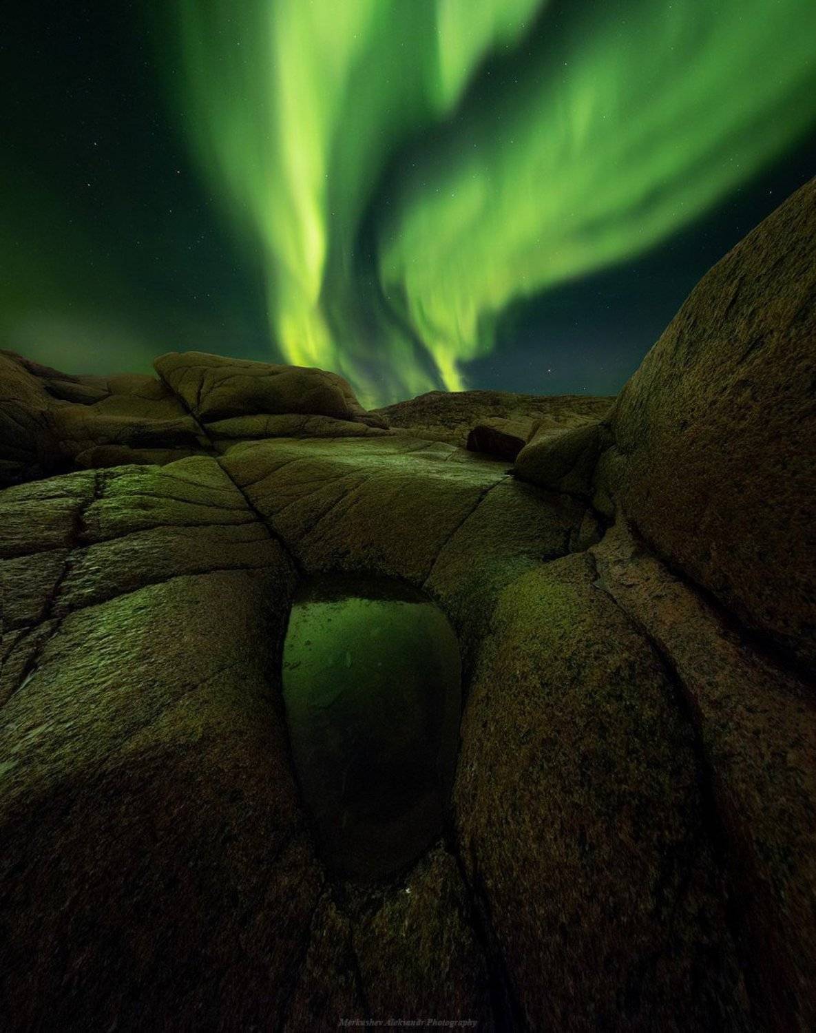 северное сияние, аврора, полярное сияние, заполярье, мурманск, ночь, звезды, териберка, астрофото, Меркушев Александр