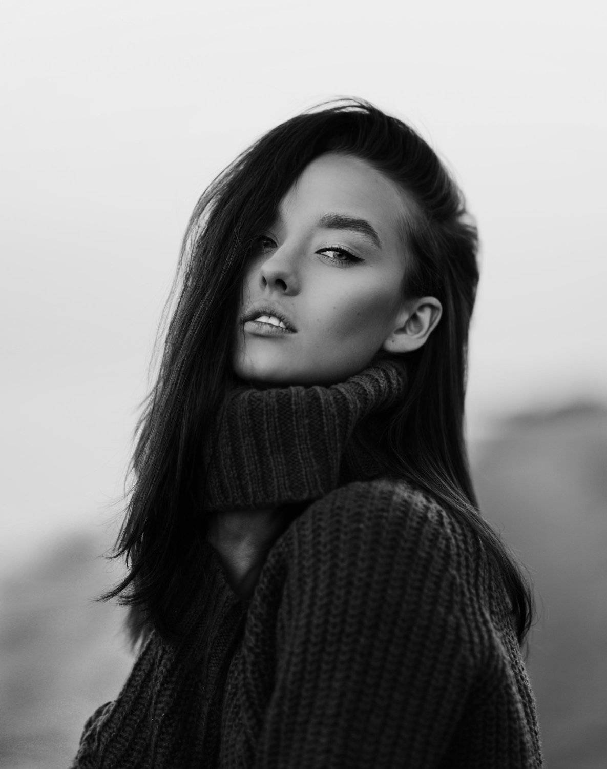 портрет, чб, натуральный свет, эстония, 85мм, , Анастасия Волкова