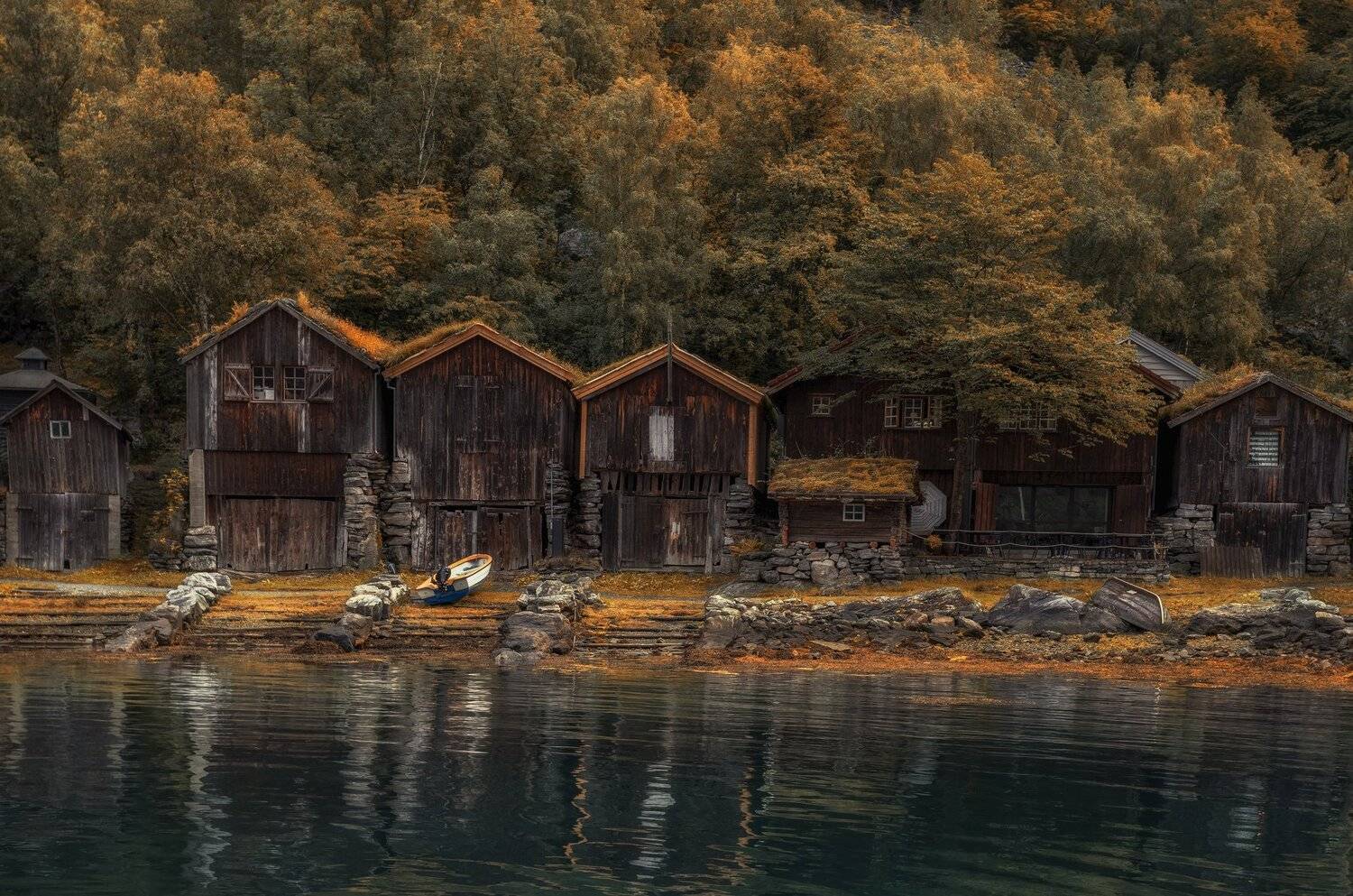 домики, лодка, норвегия, Александр Безмолитвенный