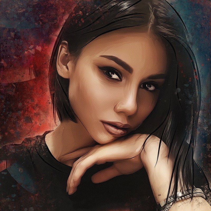 арт-портрет по фото из инстаграма фото превью