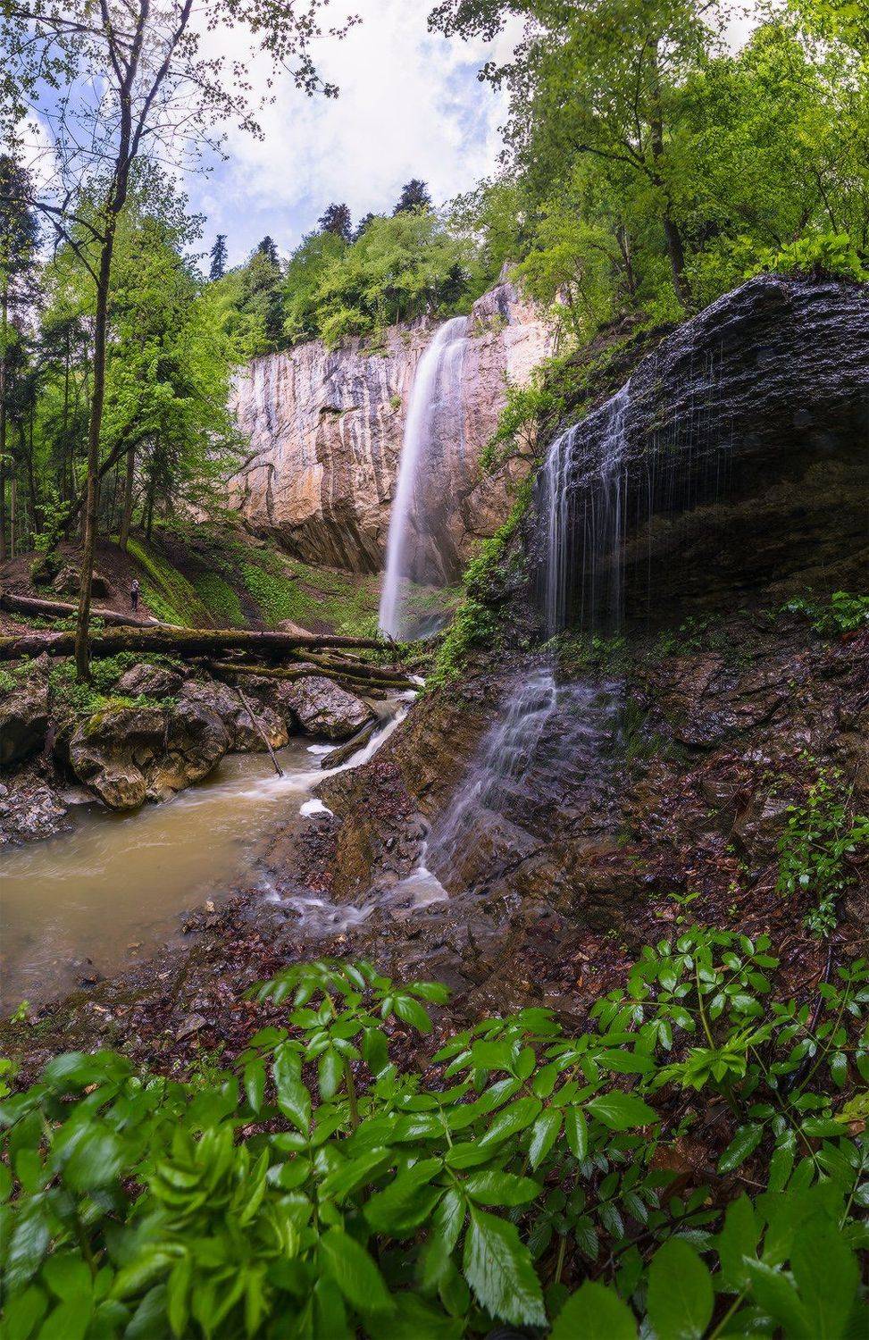 северный кавказ,никитино, ручей капустина, водопад, май, Николай Мысливцев