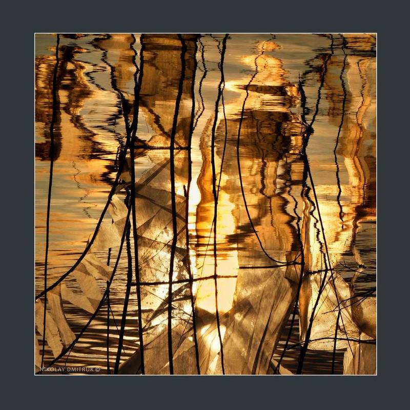 пейзаж ива река. авторская инсталляция фото превью