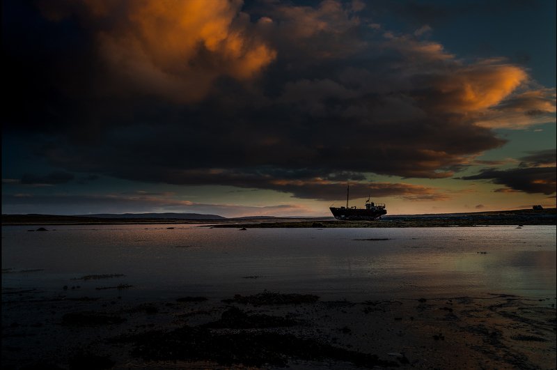 nikon  landscape sunset ship фото превью