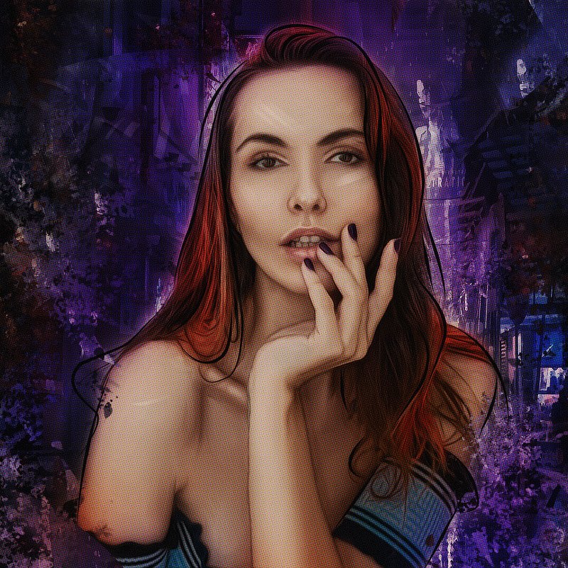 арт-портрет по фото из инстаграма фото превью