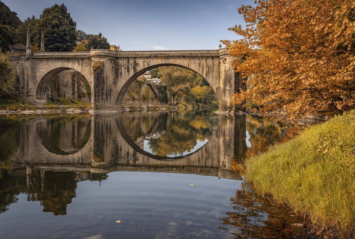 отражение, мост, река, Александр Безмолитвенный