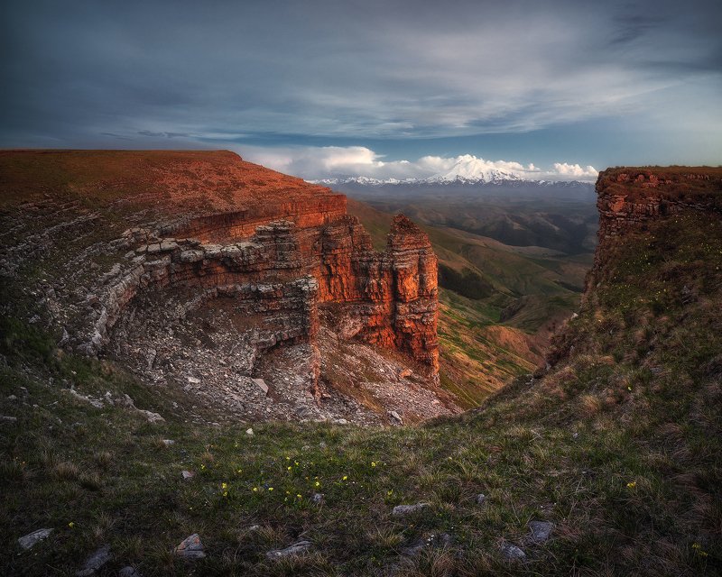 закат, горы, эльбрус, бермамыт, карачаево-черкесия, пейзаж Бермамыт фото превью