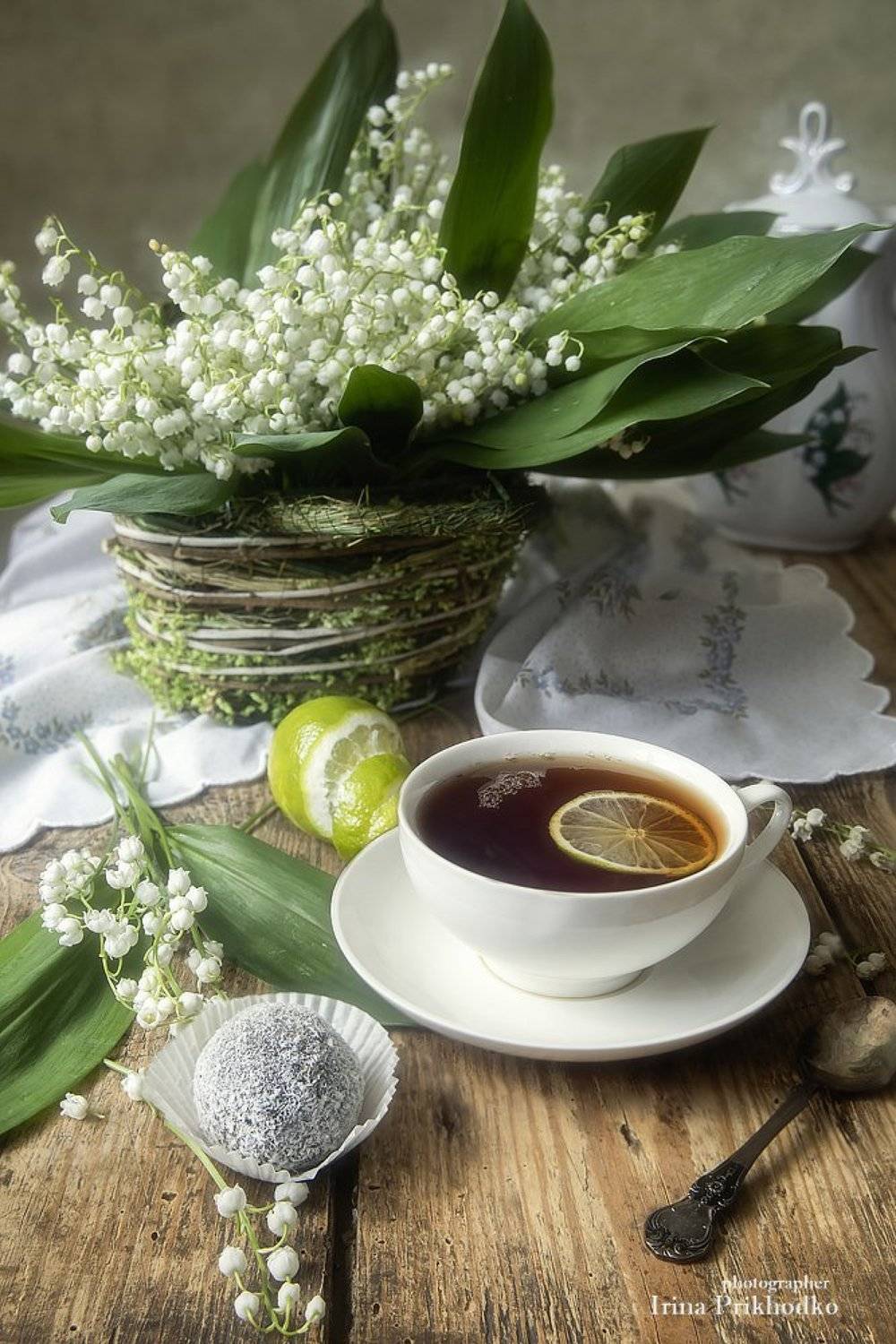 натюрморт, ландыши, цветочный, винтажный, Ирина Приходько