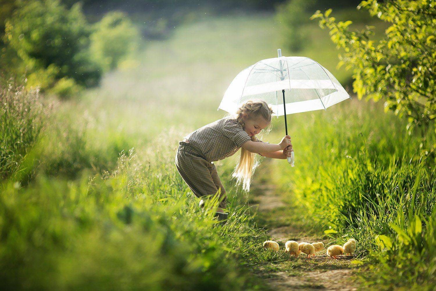 дождик, циплята, зонтик, дети, детский фотограф, детский портрет, девочка, лето, , Валерия Мороз