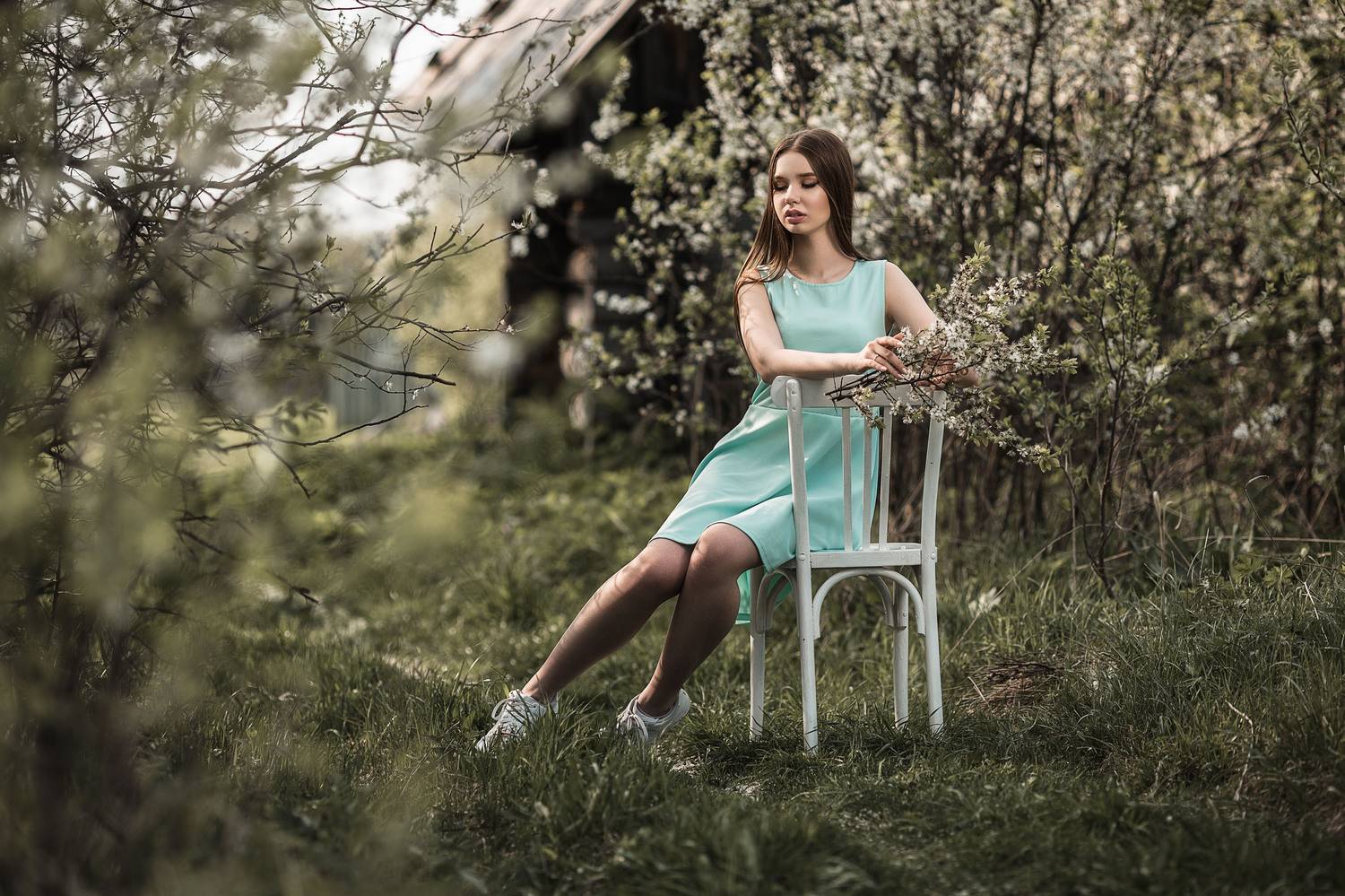 девушка, модель, портрет, фотосессия, природа, весна, день, ветер, солнце, цветущие сады, girl, model, portrait, photo, nature, day, spring, wind, sun, blossoming garden, Владимир Васильев