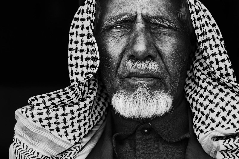 saudi arabia, saudi, old man, portrait, bw Saudi Old man фото превью