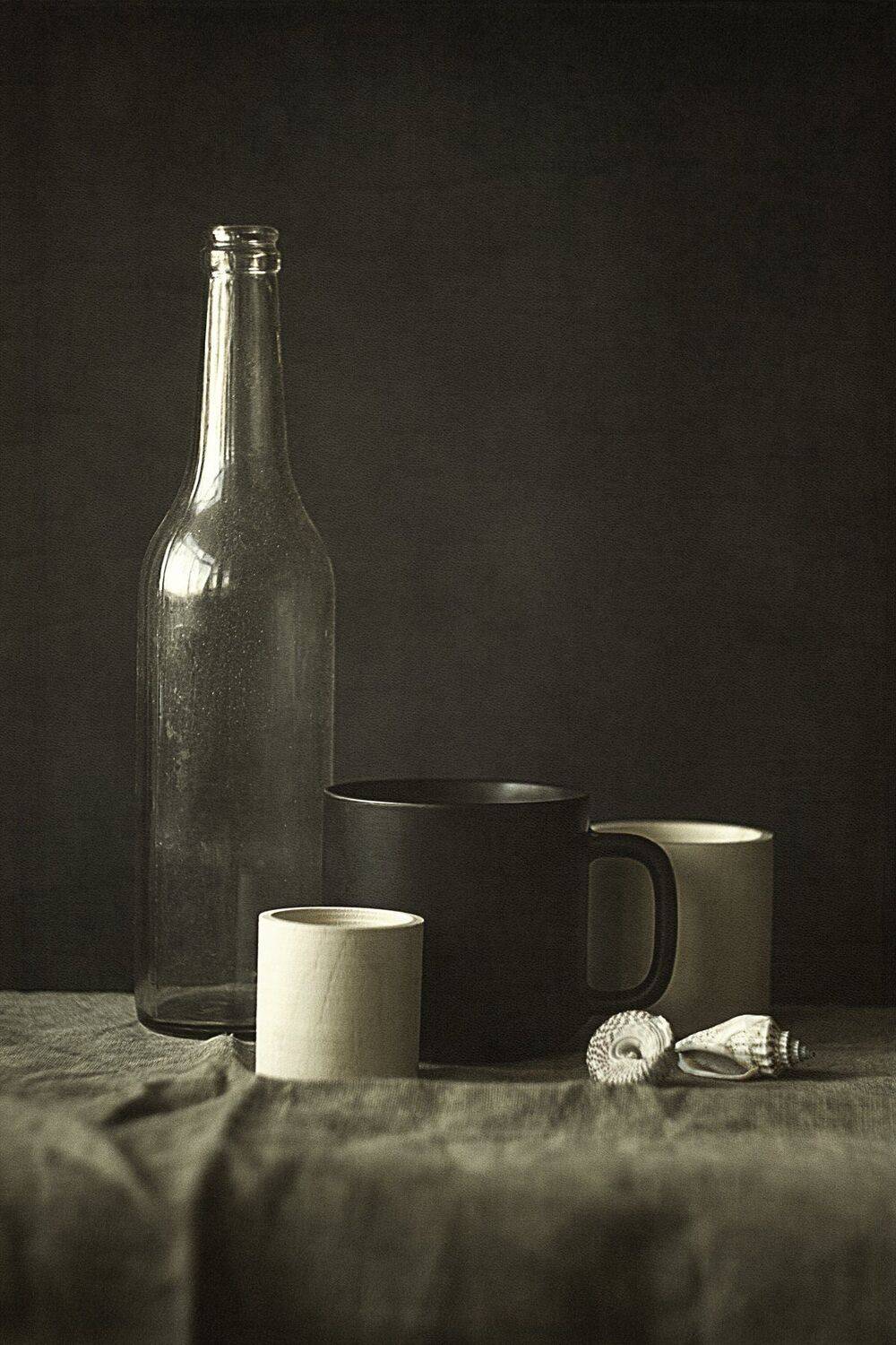 натюрморт, минимализм, стекло, бутылки, Ольга Алексейчик