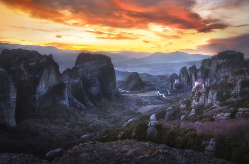 Meteora sunset 2 / Закат на Метеорах 2