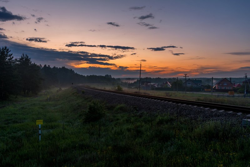 шебекино,титовка,железная дорога,вечер,закат Первый летний закат фото превью