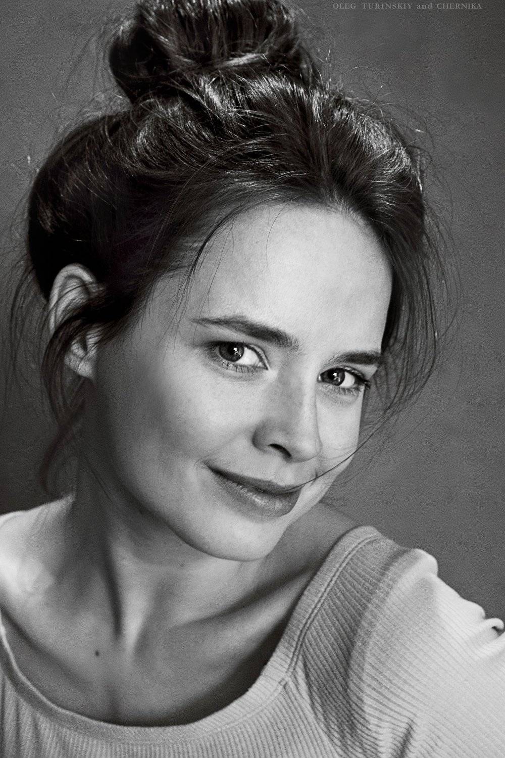 девушка глаза чб портрет, Олег Туринский