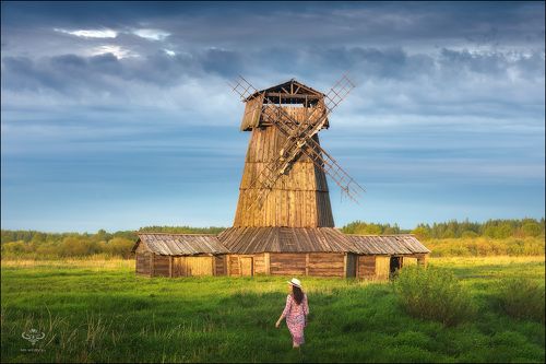 Летний закат в деревне....