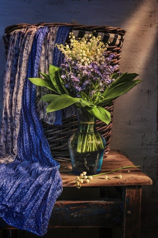 натюрморт,весна,ландыши,незабудки Букетик весны. фото превью