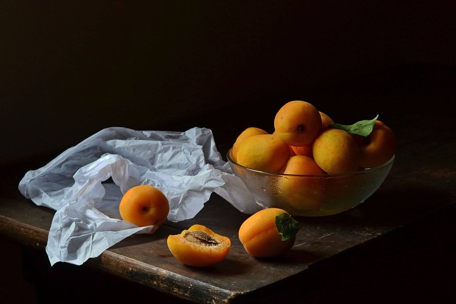 абрикосы, лето, жёлтый, фрукты, Оксана Евкодимова