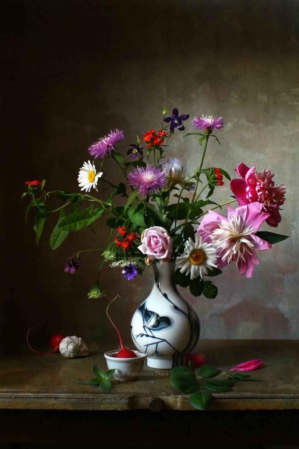 натюрморт, цветы, букет, июнь, Курочкина Диана