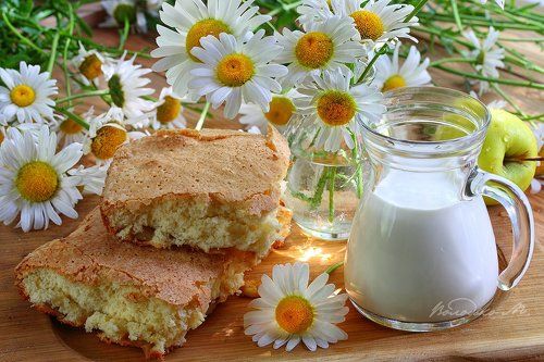 Шарлотка с молоком