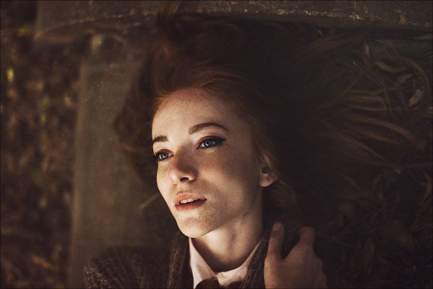 girl, portrait, autumn, low contrast, eyes, портрет, девушка, Данила Лопаткин