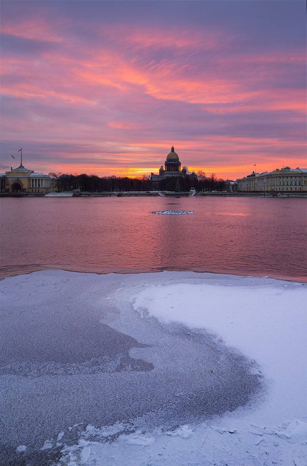 санкт-петербург, рассвет, река, нева, медный всадник, исаакиевский собор, Сергей Лукс