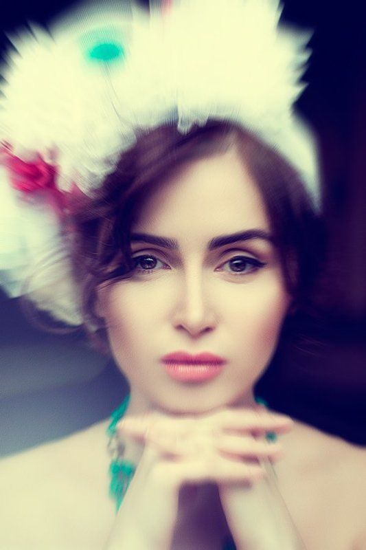 портрет, цветы, девушка, beauty Ванильные цветы фото превью