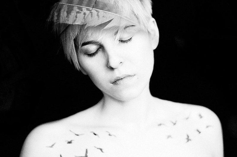 портрет, чб, black and white Спи, я твои нежные сны... фото превью