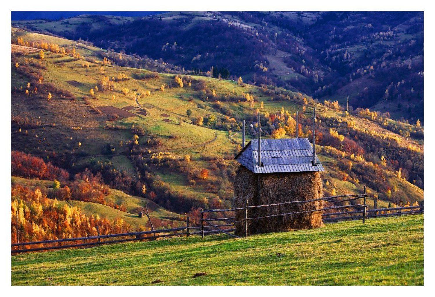 карпаты, осень, горы, стог, Кочетков Евгений