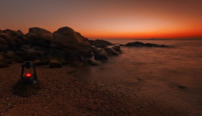 thailand, sunset, stones, lamp Slow Light фото превью