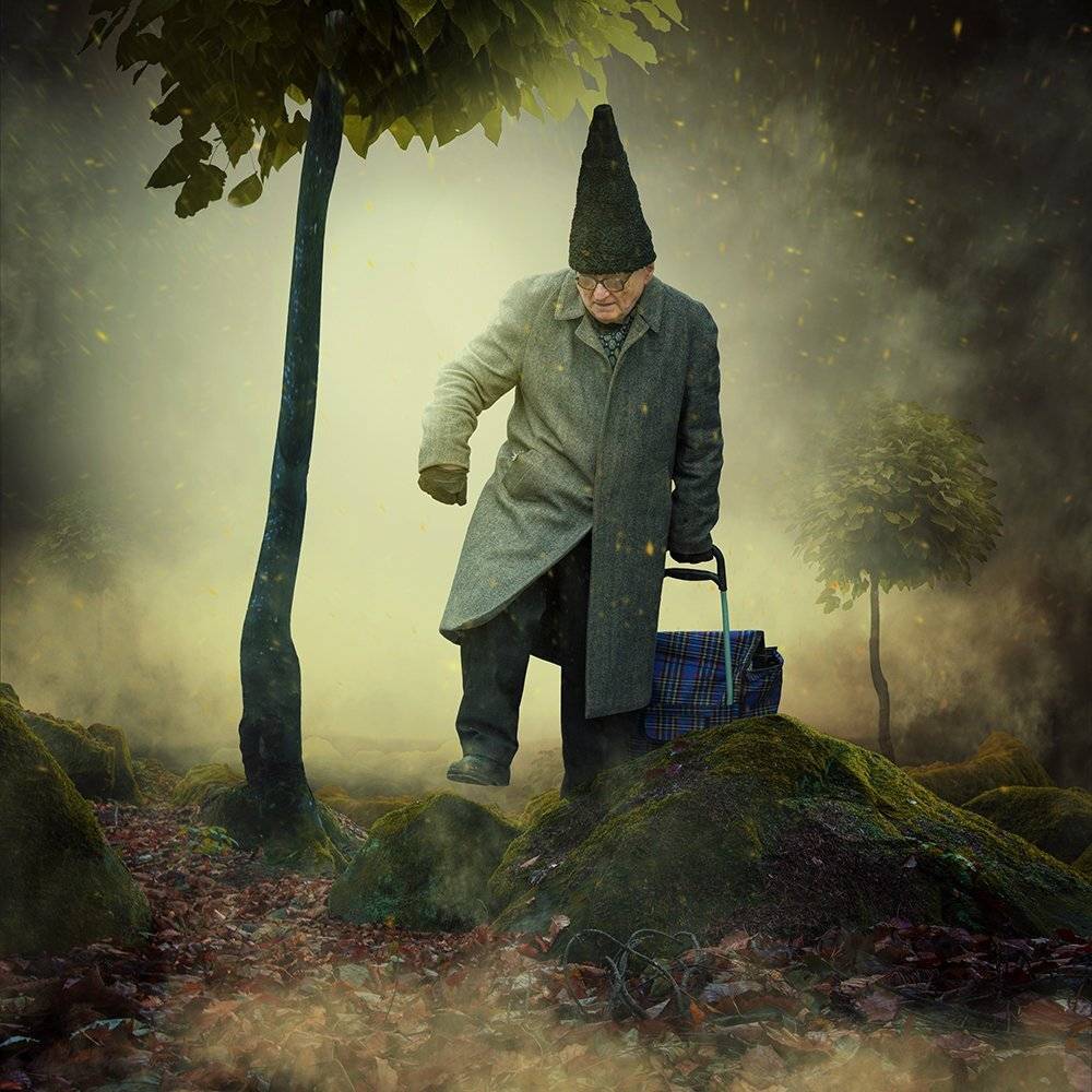 old, tree, leaf, stone, walking, manipulation, elf, photoshop, fantasy, psd, tutorials, Caras Ionut