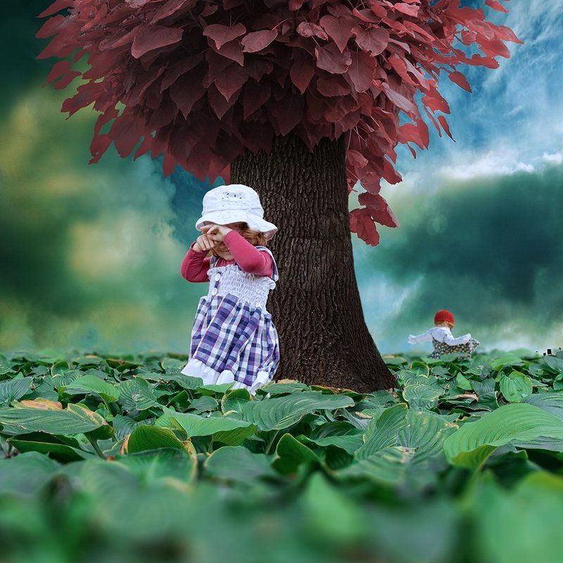 old, tree, leaf, ioana, smoke, stone, walking, manipulation, daughter, photoshop, fantasy, blured, psd, tutorials, red, green Get hide and seek IV фото превью