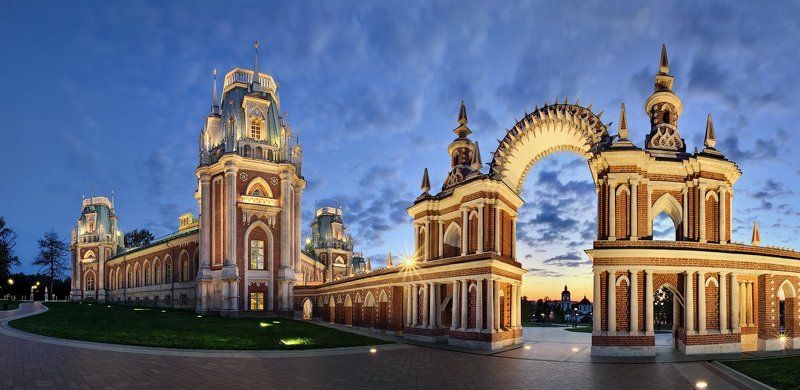 царицыно, москва, усадьба вечер в усадьбе фото превью