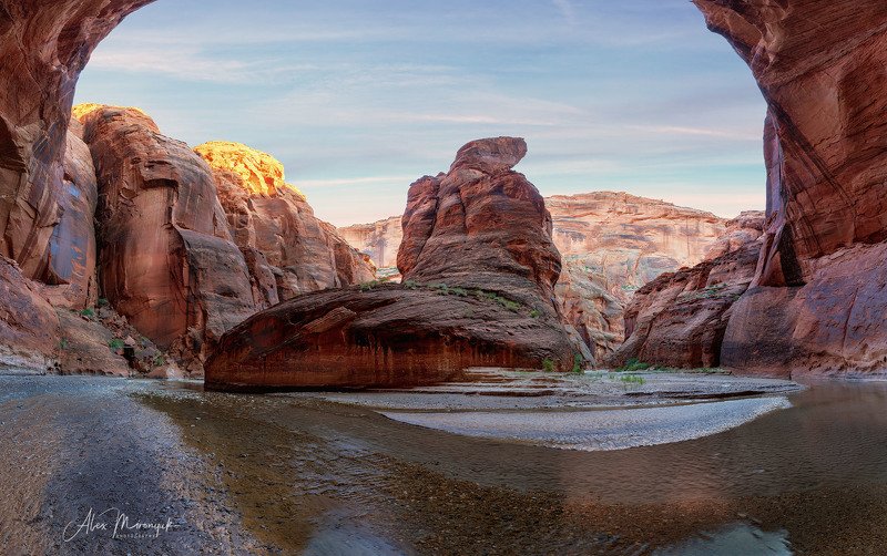 США, Аризона, Юта, каньон, щелевой, слот, пустыня, река, скала, отражение,  Изгиб аризонского каньона фото превью