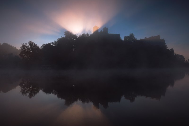 tyniec, vistula, wisła, morning, river, sun, ray, light, sunrise, mood, mirror Vistula cinema фото превью