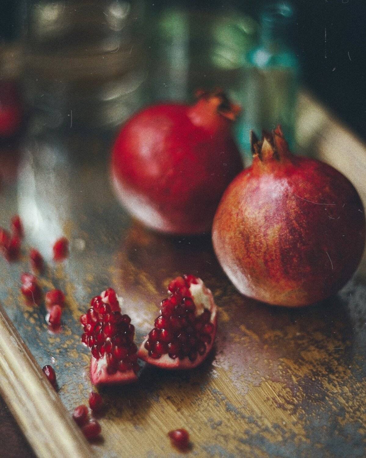 натюрморт, гранат, отражения, свет, Анастасия Зубкова