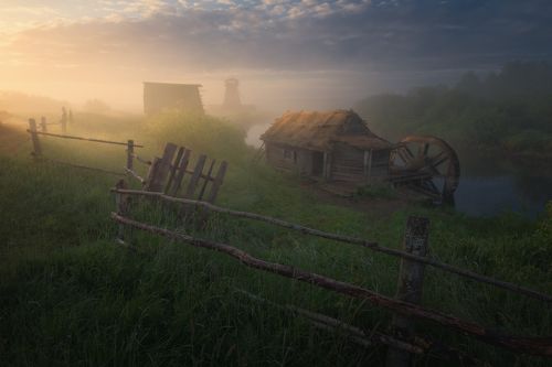 Утро у старых мельниц 