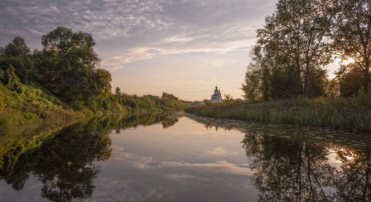 суздаль, река каменка, август, вечер, Андрей Колесов