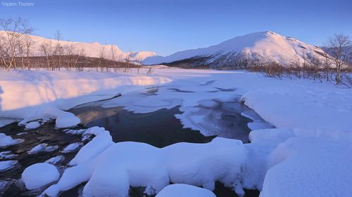 Утром в хибинах