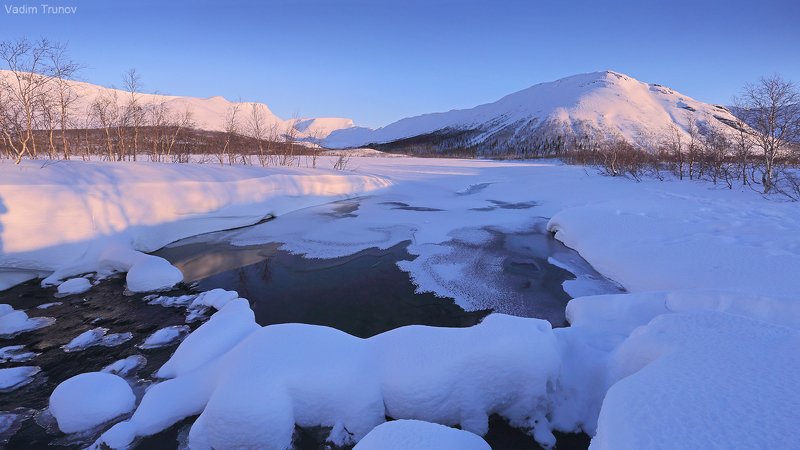 кольский, север, заполярье, хибины Утром в хибинах фото превью