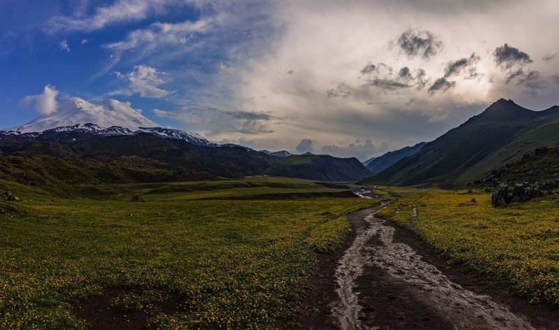 горы, эльбрус,кавказ дорогами Джилысу... фото превью