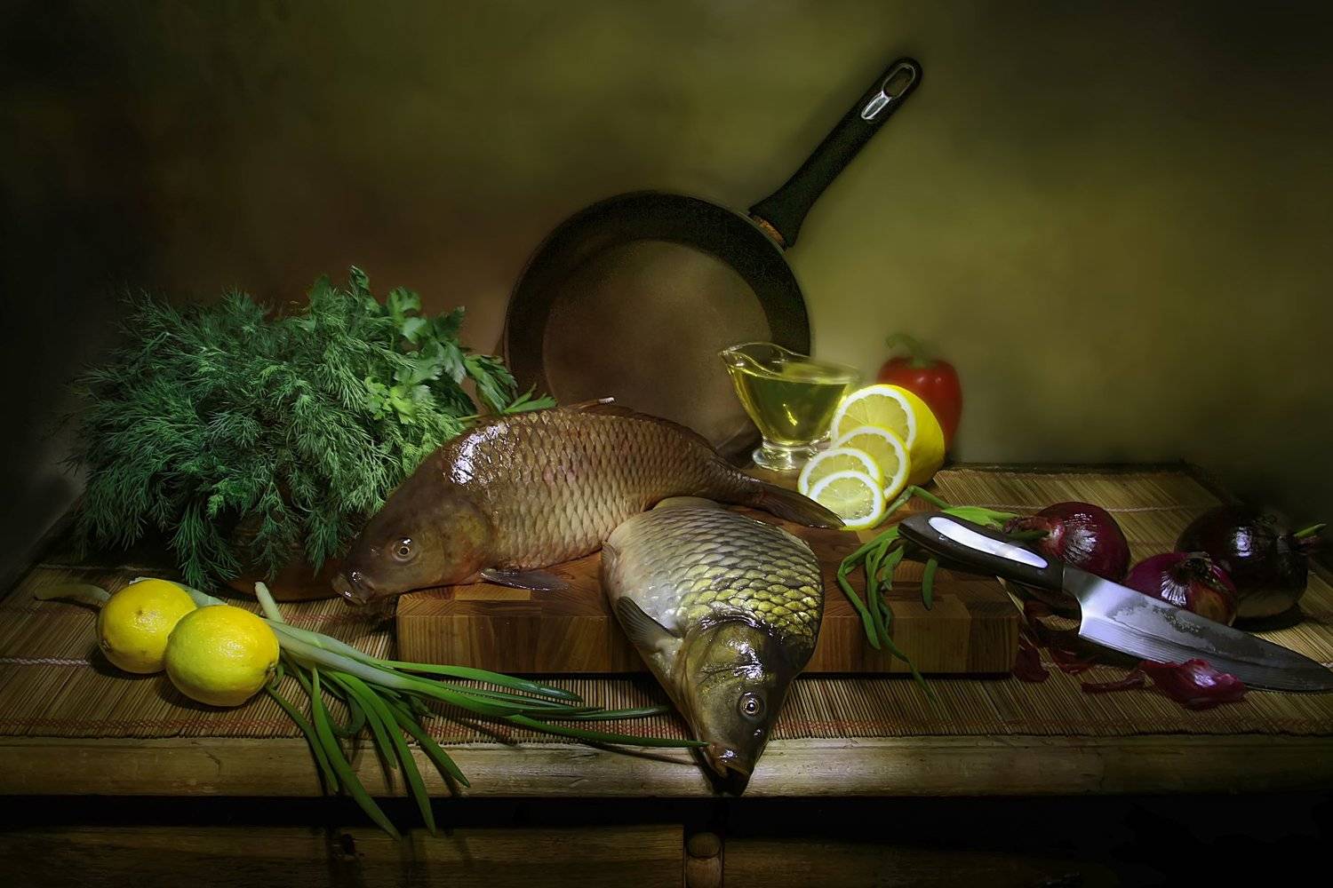 рыба, натюрморт, Татьяна Феденкова