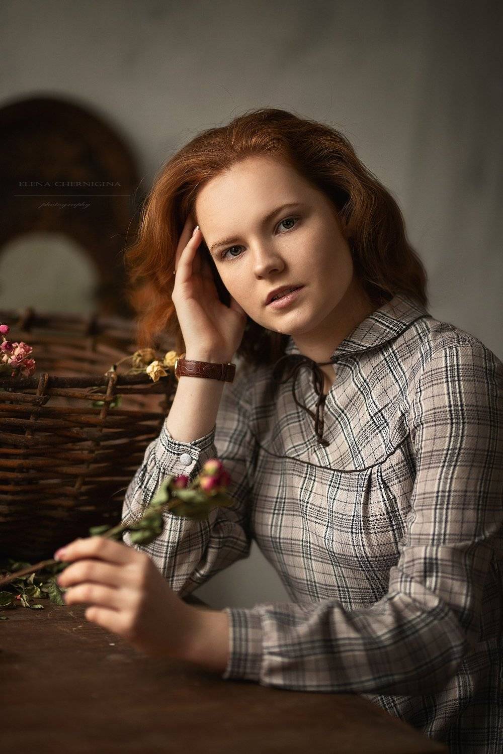 девушка, красивая девушка, женский портрет, красотка, молодая девушка, красивая, студийная съемка, Елена Чернигина