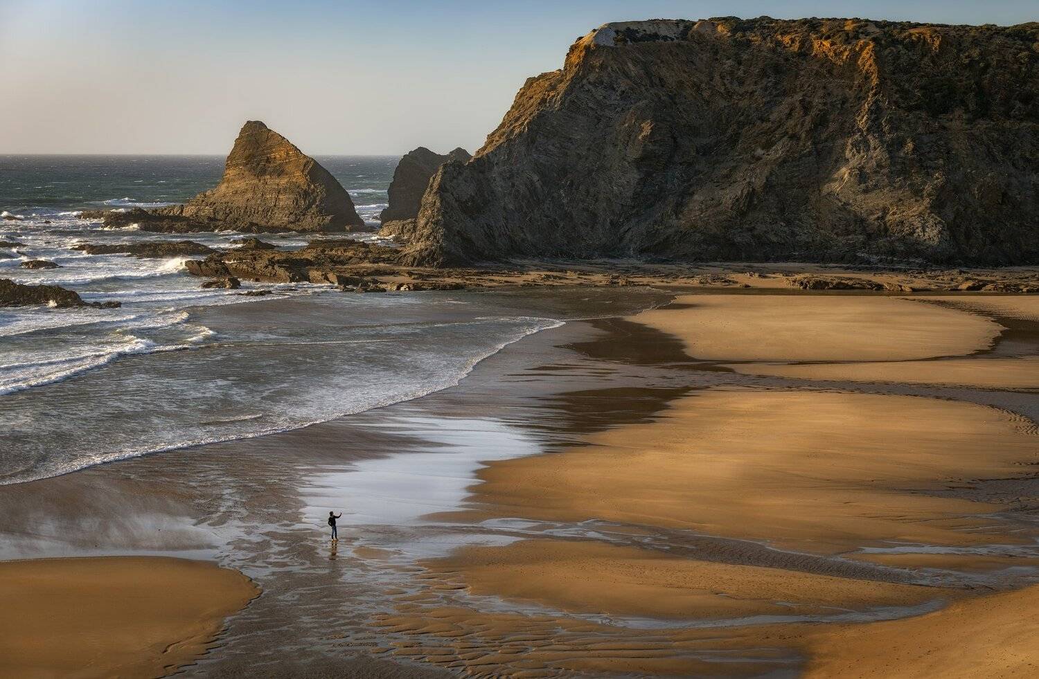 пляж, океан, человек, Александр Безмолитвенный