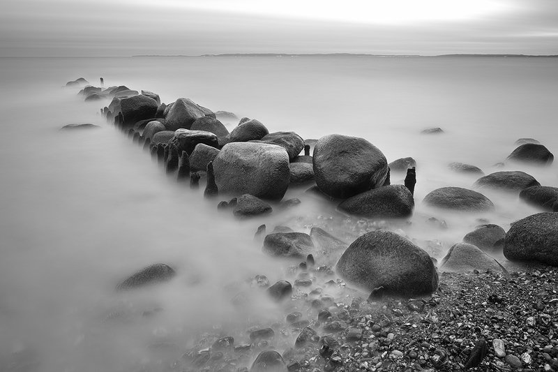 long exposure, sea, baltic sea, b&w, landscape, seascape The Rest of Bulwark фото превью