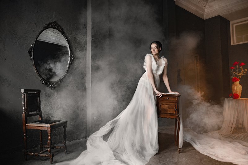 дым студия ретро прозрачное платье  Александра фото превью