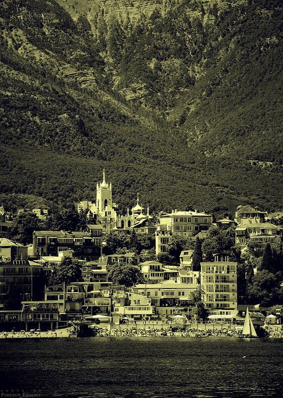 ялта, горы, берег, лето Ялтинские берега фото превью